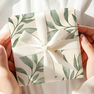 Vintage Greenery Botanical Wrapping Paper