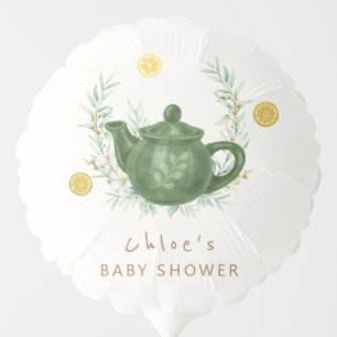 Vintage Greenery Orange Par-Tea Baby Shower  Balloon