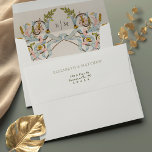Vintage Greenery Royal Wedding Victorian Pattern Envelope<br><div class="desc">Our vintage-themed floral wedding envelopes are a true homage to the ageless Victorian styles. Painted in muted pastel shades, these envelopes exude the understated elegance that is a favorite for spring and summer weddings. Each envelope artfully blends strong yet soft details, creating a refined and romantic look that won't overpower...</div>