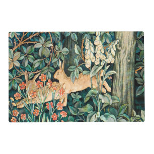 Vintage "Greenery" - Tree Flower & Rabbit Placemat