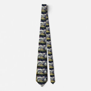 Vintage greenish Gray massey fergison tractor Neck Tie