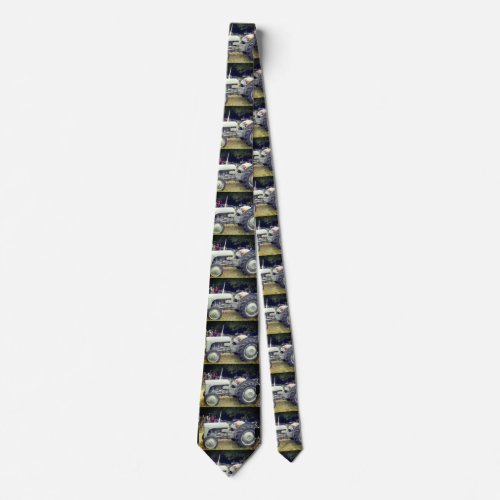 Vintage greenish Gray massey fergison tractor  Neck Tie