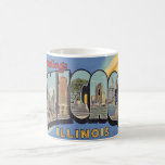 Vintage Greeting from Chicago  Coffee Mug<br><div class="desc">Very colorful retro postcard greeting for Chicago repurposed on a mug.</div>