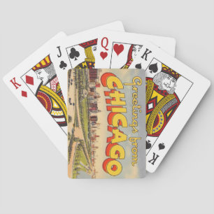 Vintage Greeting from Chicago Playing Cards