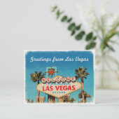 Vintage Greeting from Fabulous Las Vegas Postcard (Standing Front)