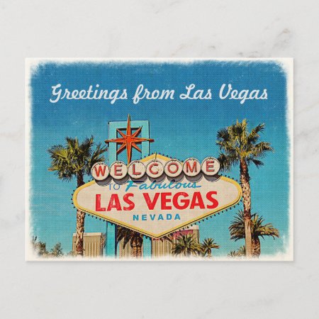 Vintage Greeting From Fabulous Las Vegas Postcard