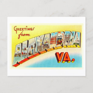 Vintage Greetings from Alexandria, Virginia Postcard