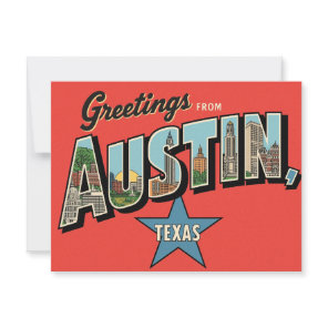 Vintage "Greetings from Austin, Texas" Postcard