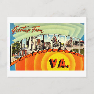 Vintage Greetings from Blackstone, Virginia Postcard