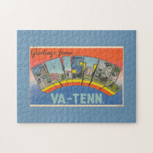 Vintage Greetings from Bristol Postcard Jigsaw Puzzle