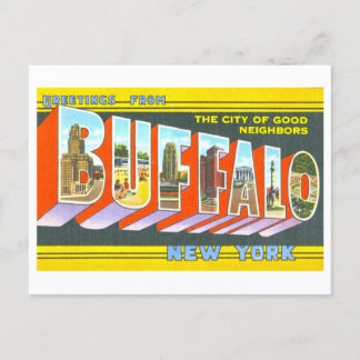 Vintage Greetings from Buffalo, New York, Postcard