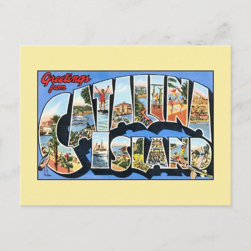 Vintage greetings from Catalina Island California Postcard