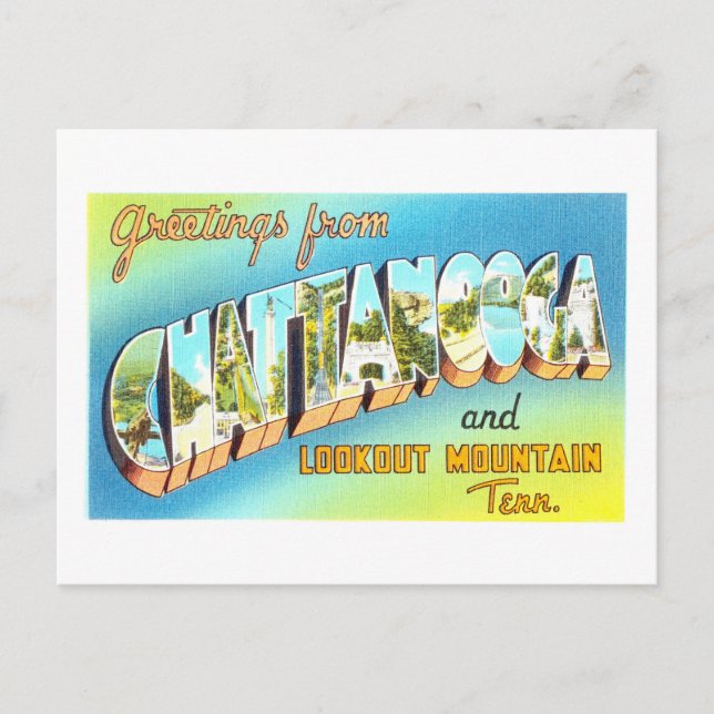 Vintage Greetings from Chatanooga, Tennessee Postcard (Front)