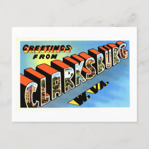 Vintage Greetings from Clarksburg, West Virginia, Postcard
