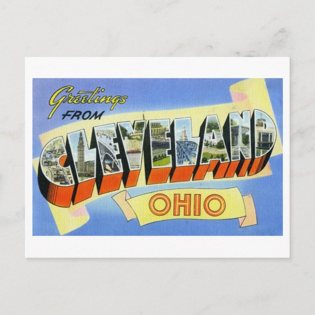 Vintage Greetings from Cleveland, Ohio Postcard (Front)
