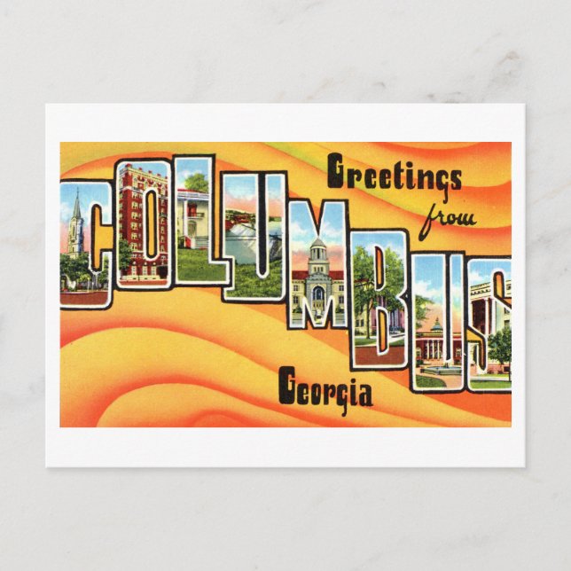 Vintage Greetings from Columbus, Georgia, Postcard (Front)