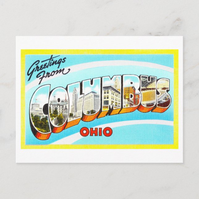 Vintage Greetings from Columbus, Ohio Postcard (Front)