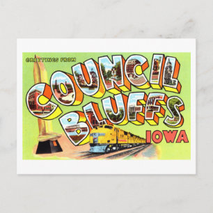 Vintage Greetings from Council Bluffs, Iowa Postcard