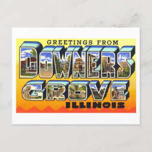 Vintage Greetings from Downers Grove, Illinois, Postcard