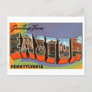 Vintage Greetings from Easton, Pennsylvania Postcard