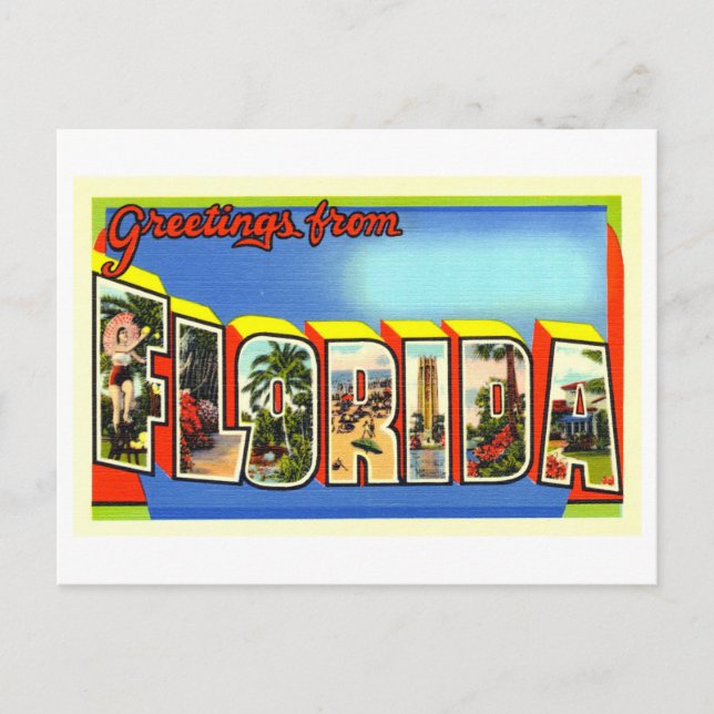 Vintage Greetings from Florida Postcard (Front)