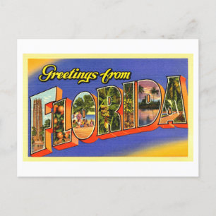 Vintage Greetings from Florida Postcard