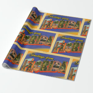 Vintage Greetings from Florida Wrapping Paper