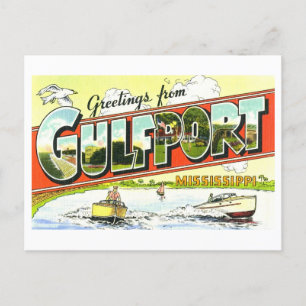 Vintage Greetings from Gulfport, Mississippi Postcard