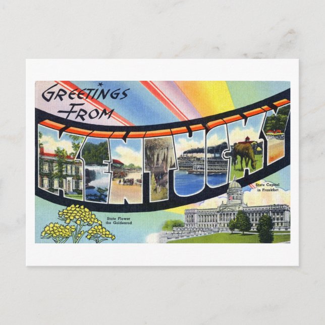 Vintage Greetings from Kentucky Postcard (Front)