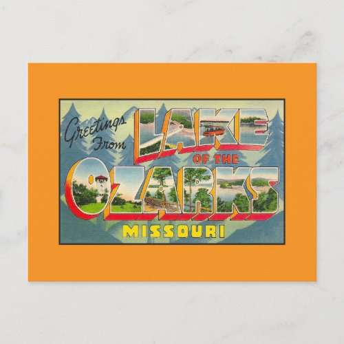 Vintage greetings from Lake of the Ozarks MO Postcard