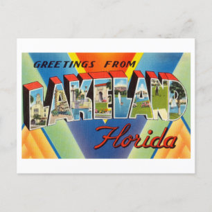 Vintage Greetings from Lakeland, Florida Postcard