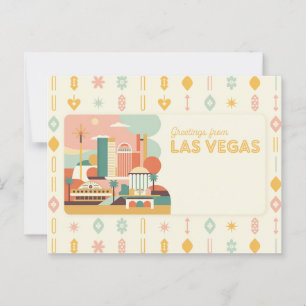 Vintage Greetings from Las Vegas Classic Retro Postcard