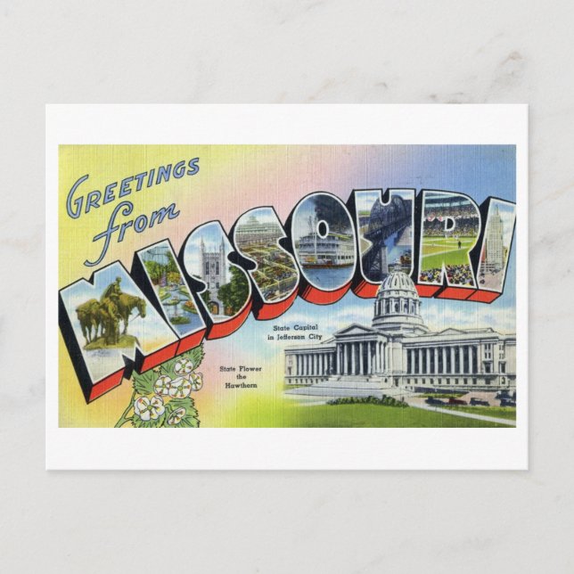 Vintage Greetings from Missouri Postcard (Front)