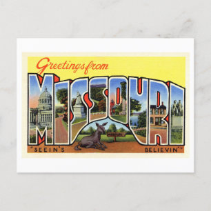 Vintage Greetings from Missouri Postcard