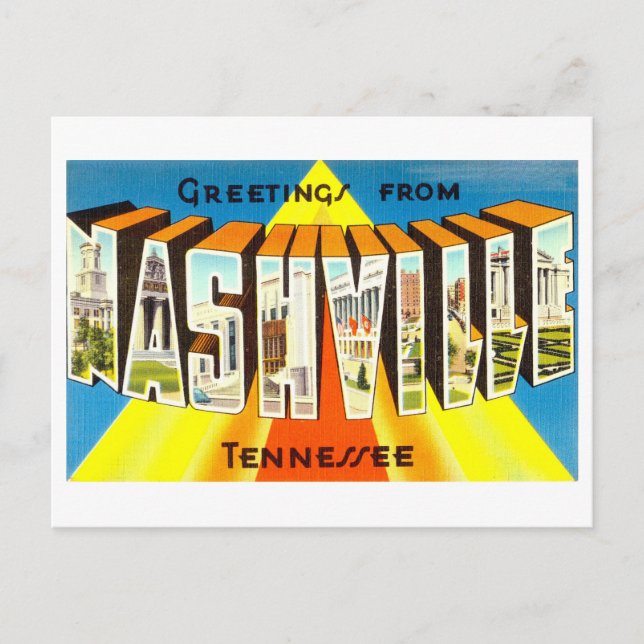 Vintage Greetings from Nashville, Tennessee Postcard (Front)