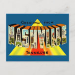 Vintage Greetings From Nashville Travel Postcard