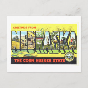Vintage Greetings from Nebraska Postcard