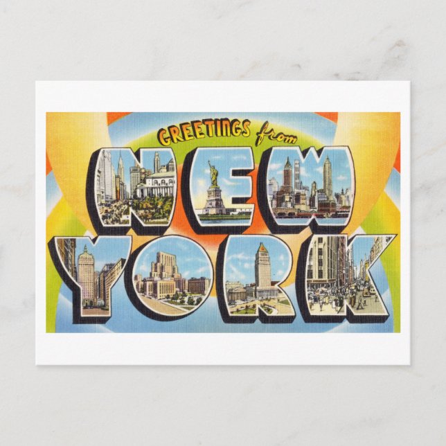 Vintage Greetings from New York City Postcard (Front)