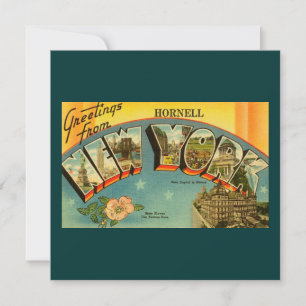 Vintage Greetings from New York Holiday Card