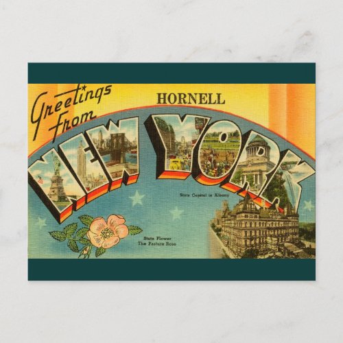 Vintage Greetings from New York Postcard