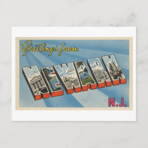 Vintage Greetings from Newark, New Jersey Postcard