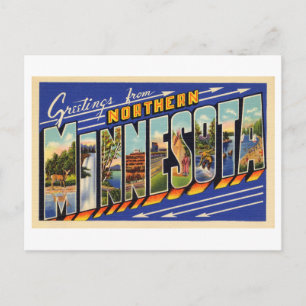 Vintage Greetings from Northern Minnesota Postcard