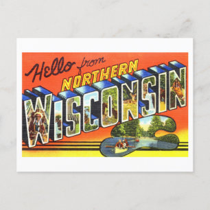 Vintage Greetings from Northern Wisconsin Postcard