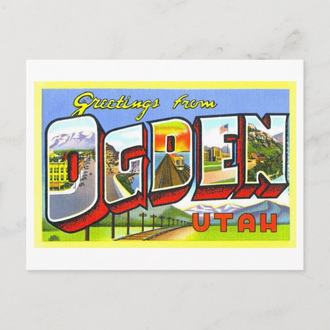 Vintage Greetings from Ogden, Utah, Postcard (Front)