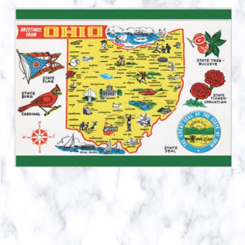 Vintage Greetings From Ohio Postcard by NorthernPrint at Zazzle