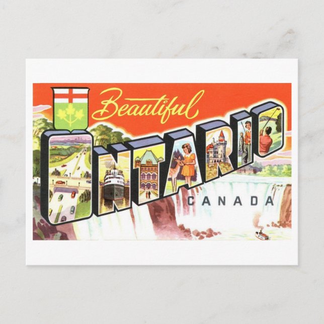 Vintage Greetings from Ontario, Canada, Postcard (Front)