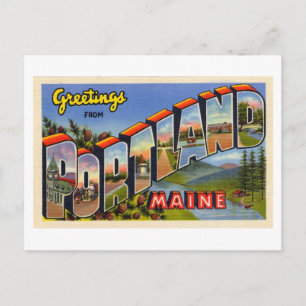 Vintage Greetings from Portland, Maine Postcard