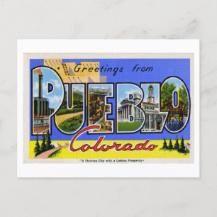 Vintage Greetings from Pueblo, Colorado Postcard