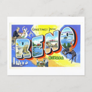 Vintage Greetings from Reno, Nevada, Postcard