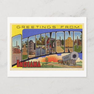 Vintage Greetings from Richmond, Indiana Postcard